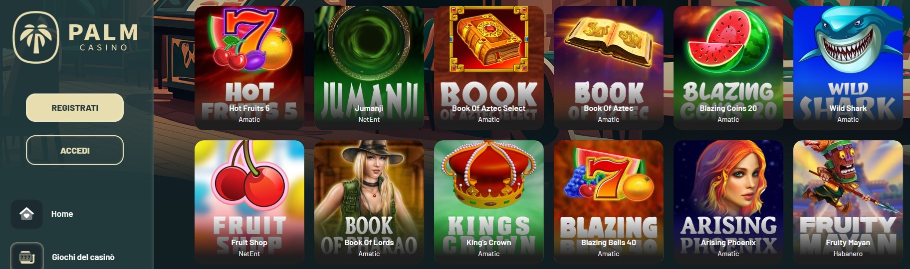 giochi da casinò online Palm Casino