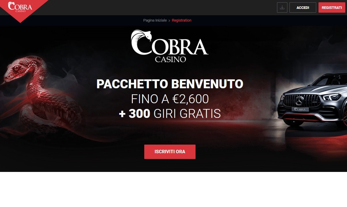 cobra casino offerta italia